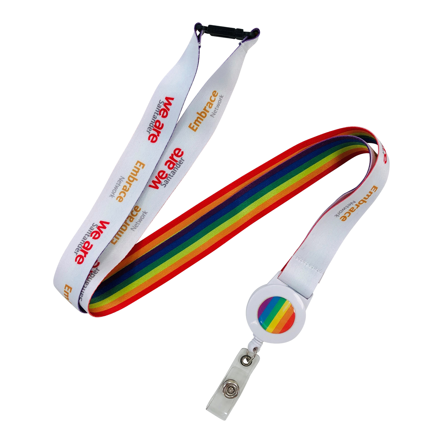 Dye Sublimation Lanyards with Pull Reel